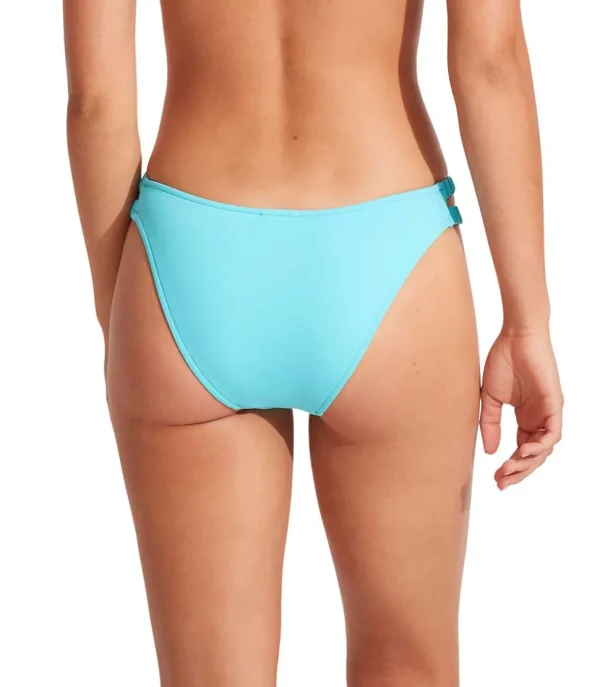 Seafolly: Solid Gathered Tab Skimpy Bottom