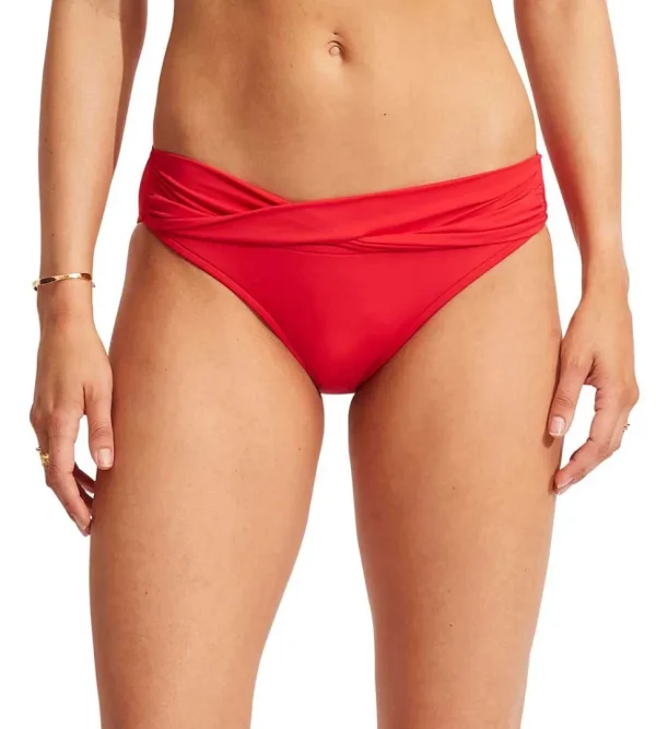 Seafolly: Solid Twist Band Hipster Pant