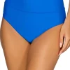 Sunsets: Electric Blue Hannah Foldover High Waist Bikini Bottom
