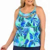 24th & Ocean: Aegean Strappy High Neck Tankini Top