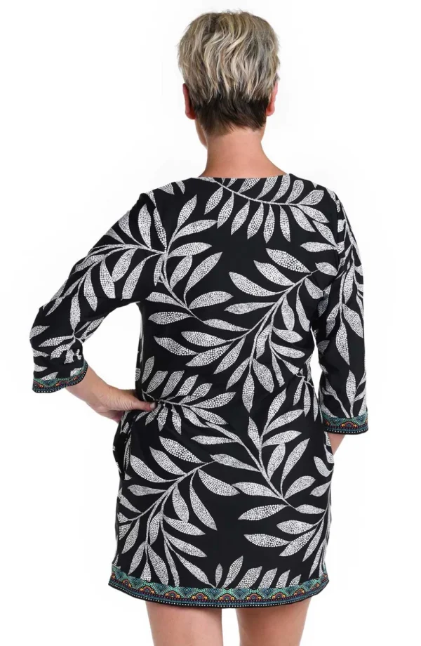 24th & Ocean: Mosaic Leaf Shift Dress Cover Up