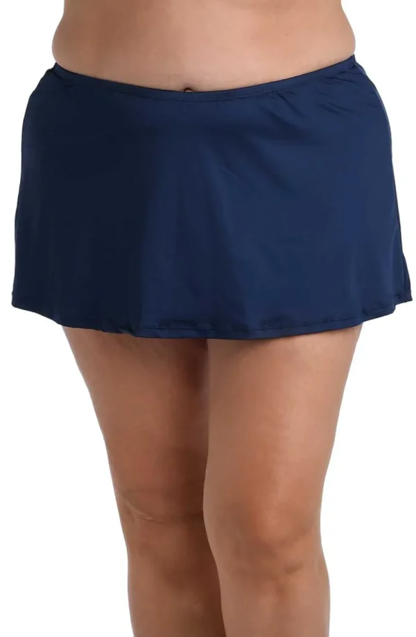 24th & Ocean: Plus Size Solid Skirted Swim Bottom