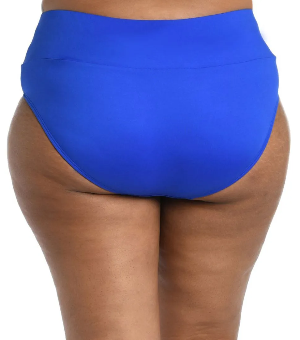 th_amp_ocean_plus_size_so_2-1.webp 24th & Ocean: Plus Size Solid Mid Waist Spliced Bikini Bottom