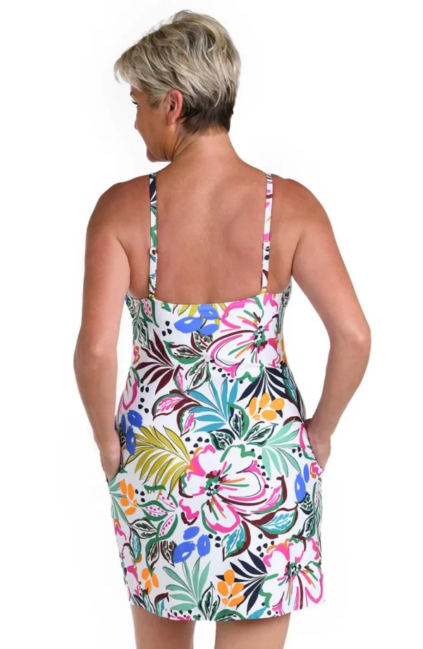 24th & Ocean: Sketched Flora Shift Dress Cover Up