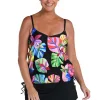 24th & Ocean: Tropiflage Blouson Tankini Top