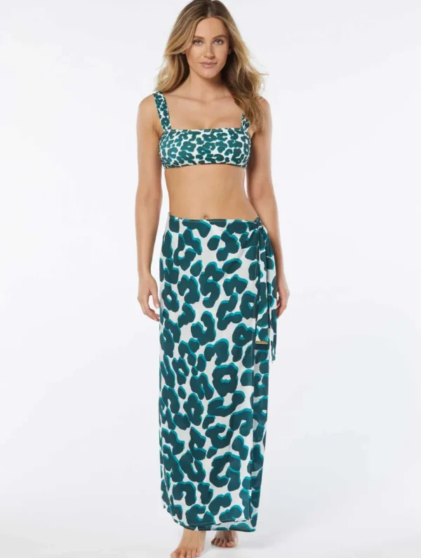 Vince Camuto: Seaside Leopard Wrap Maxi Skrt