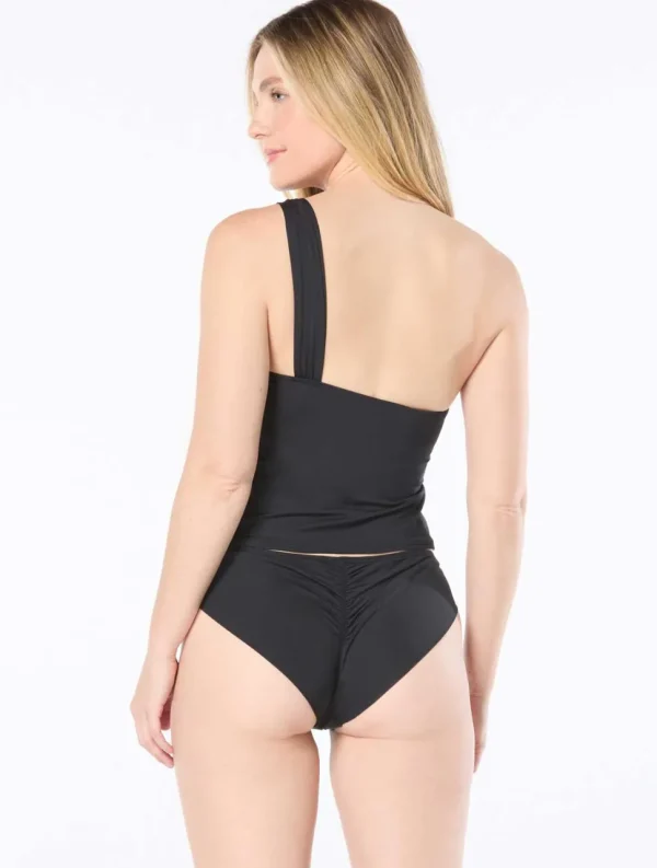 Vince Camuto: Solid One Shoulder Tankini Top