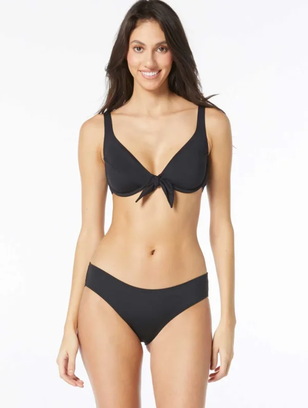 Vince Camuto: Solid Tie Front Underwire Bikini Top